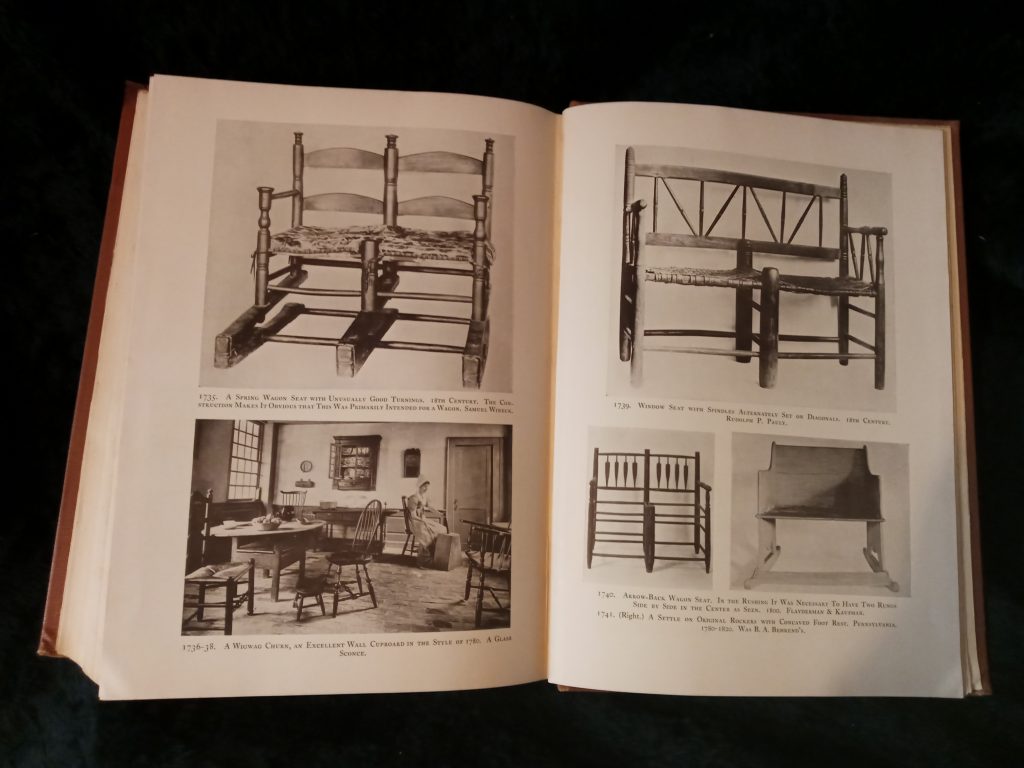 photos from Wallace Nuttin Furniture Treasury, Volume 1, includes typical Nutting interior photo.